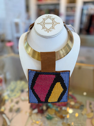 Game Day Kilim Pendant Necklace