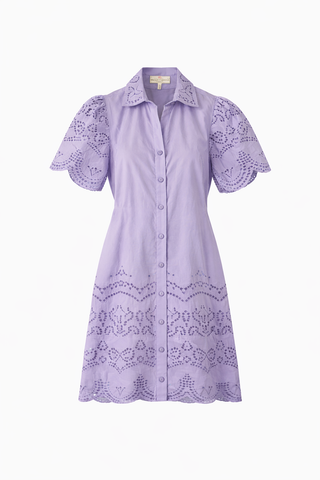 Poppy Dress - Lilac Eyelet