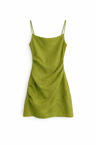 Rani Linen Mini Dress - Fern