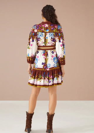 The Lori-Anne Dress - Prairie Floral Cinnamon Ivory