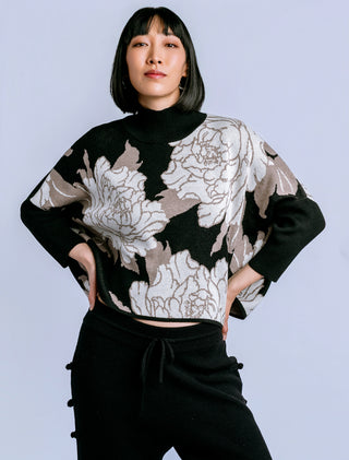 Peony Aja Sweater - Forbidden Black