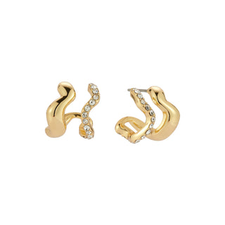Alva Earrings - Gold/Clear