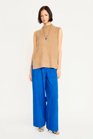 Aspen Jersey Knit Vest In Honey Wheat