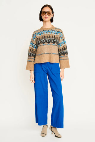 Salida Brushed Fairisle Sweater In Glacial