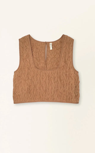 Morro Smocked Top - Brownie