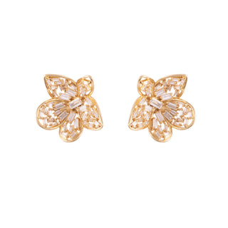 Nicola Studs - Gold/Clear