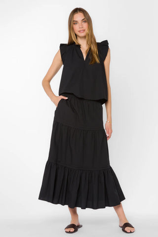 Pauline Midi Skirt - Black