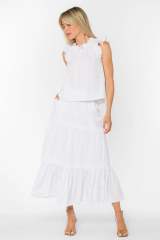 Pauline Midi Skirt - Optic White