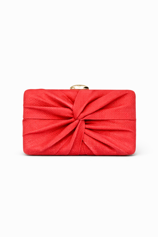 The Nina Clutch - Hot Coral