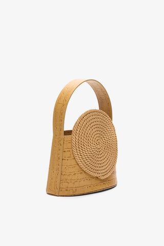 Gunther Croco-Embossed Leather Bag - Warm Sand