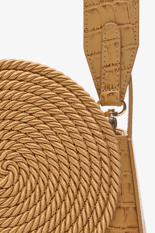 Gunther Croco-Embossed Leather Bag - Warm Sand