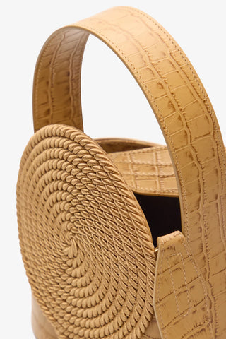 Gunther Croco-Embossed Leather Bag - Warm Sand