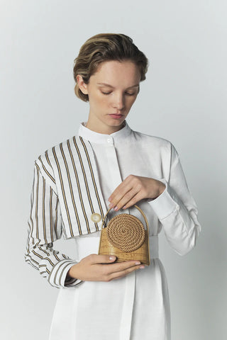 Mini Gunther Croco-Embossed Leather Bag - Warm Sand