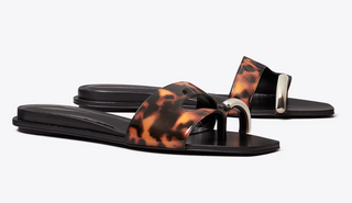 Pierced Slide - Tortoise/Silver