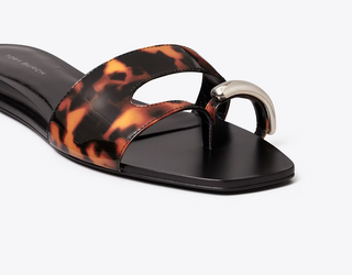 Pierced Slide - Tortoise/Silver
