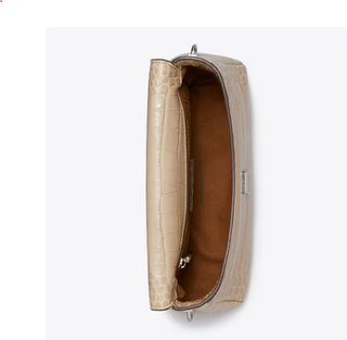 Charlie Embossed Croc Small Shoulder Bag - Light Hickory