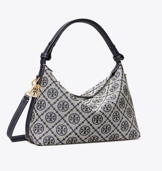Mellow T Monogram Shoulder Bag - Tory Navy