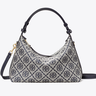 Mellow T Monogram Shoulder Bag - Tory Navy