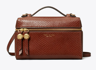 Embossed Snake Slim Top Handle - Sweet Maple - Sweet Maple