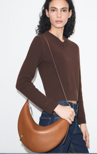 Pierced Crossbody Bag - Aged Tan - Aged Tan