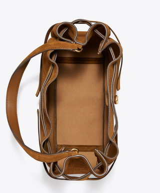 Romy Suede Large Bucket Bag - Carmel - Caramel