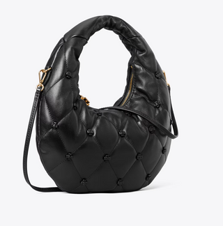 Bunny Knot Top Zip Crescent - Black - Black