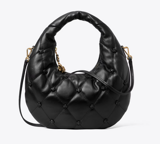 Bunny Knot Top Zip Crescent - Black - Black