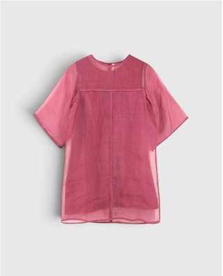 Umbria Organza Dress In Dark Cerise