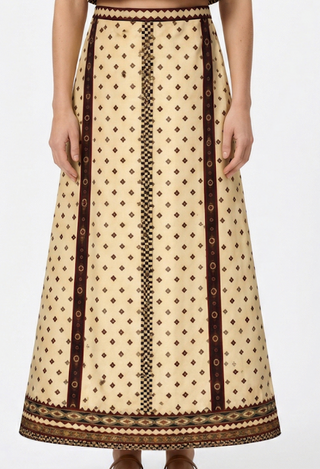 Dillon Skirt - Ivory/Rusk Dot