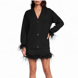 Black Feather Martha Cardigan