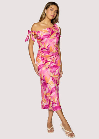 blossom maxi dress Seville Blossom Maxi Dress Pink Orange Floral / XS