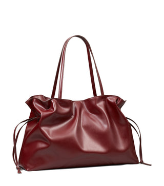 Ella Recycled Drawstring Tote - Merlot