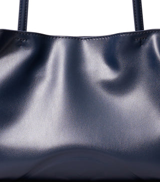 Ella Recycled Drawstring Small Tote - New Navy
