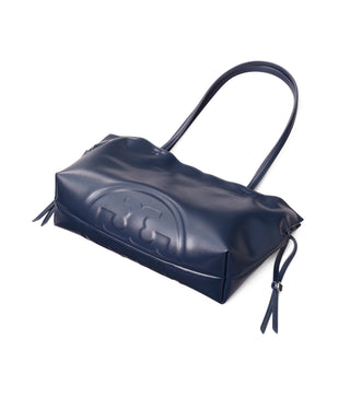 Ella Recycled Drawstring Small Tote - New Navy