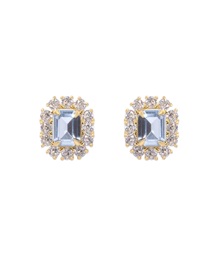 Tati Studs in Light Sapphire/Gold