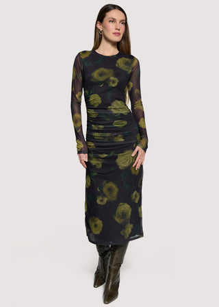 Nocturnal Blooms Midi Dress