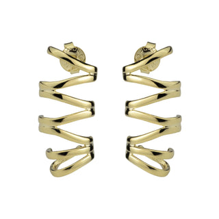 Zig Zag Studs - Shiny 18K Gold Plated