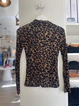 Leopard Mock Neck