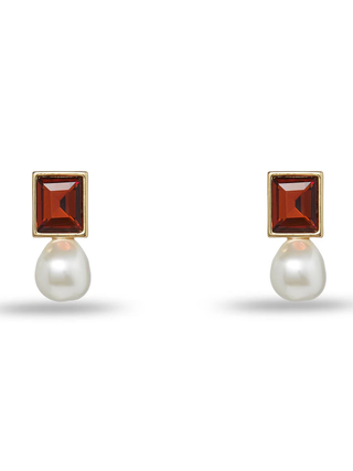 Aegean Pearl Drop Earring - Topaz
