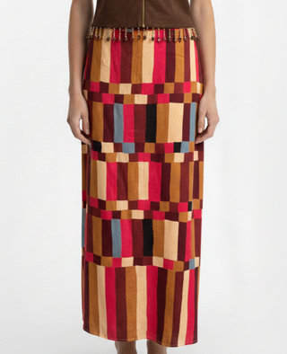 Dillon Skirt - Autumn Stripe
