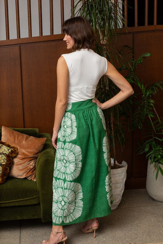 Jenn Skirt - Jade Raffia