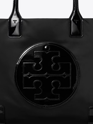 Ella Patent Small Tote - Black