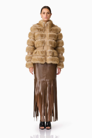 Aisling Faux Fur and Leather Jacket