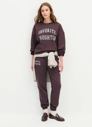 Collegiate Sweatshirt - Burgundy/Gardenia