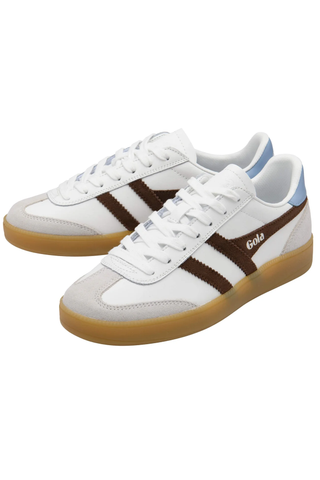 Viper Leather Sneakers - White/Dark Brown