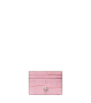 Charlie Embossed Croc Card Case - Rose Sunset