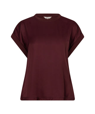 The Georgia Short Sleeve Top - Merlot
