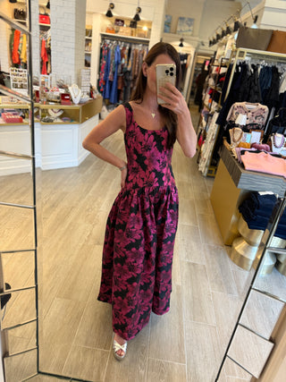 Holly Gown - Black/Pink