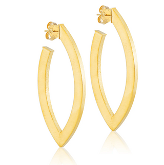 Alba Hoops - Brushed Gold
