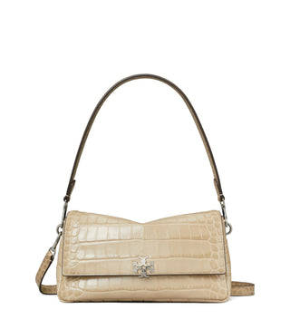 Charlie Embossed Croc Small Shoulder Bag - Light Hickory